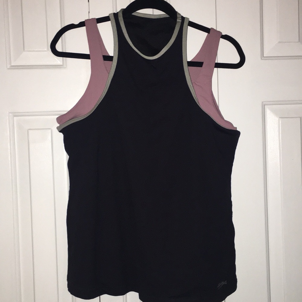 Black Sofibella Tennis Tank with built in bra
